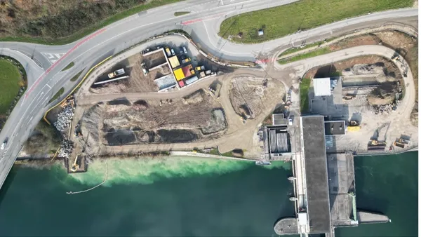 Fischaufstiegsanlage Wasserkraftwerk Flumenthal